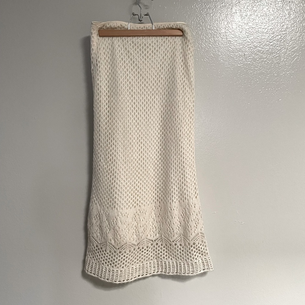 Sisley long machine knitted long skirt